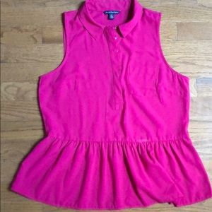 Sleeveless Pink Peplum Top